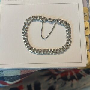 James Avery Heavy Double Curb Charm Bracelet Medium